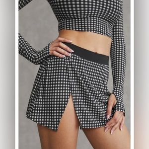 Alo Yoga-Sold Out- Mesh Gingham Skirt Size Large. Like new only worn once